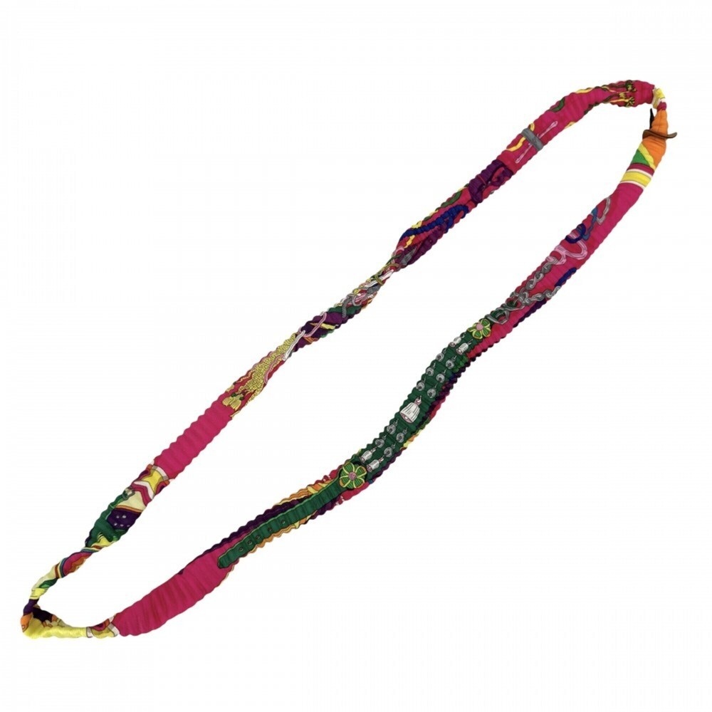 HERMES Black Silk Necklace